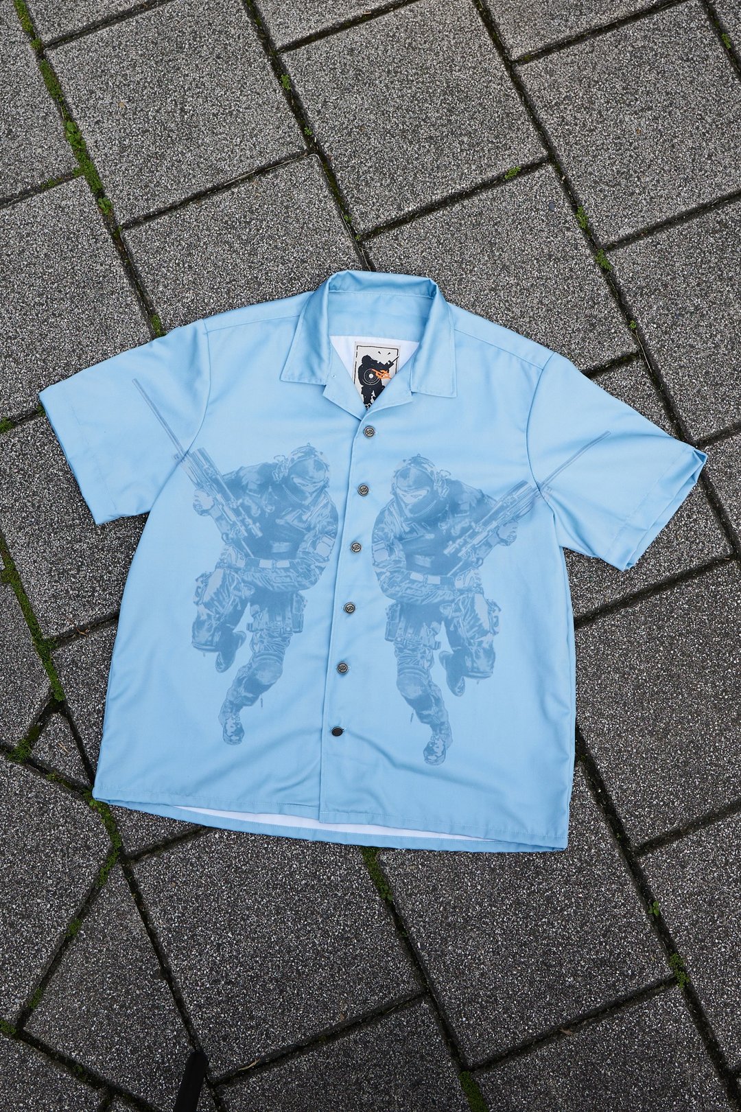 .67ARROW CITY COWBOii_SNIPER SHIRTS_BLUE_狙击手印花工装衬衫 - 男装衬衫 - 棉 蓝色