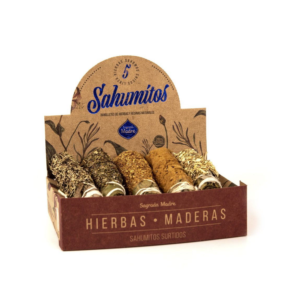 【Sagrada Madre】氛母_草木-能量香草捆-(五根) - 香薰/精油/线香 - 植物．花 卡其色