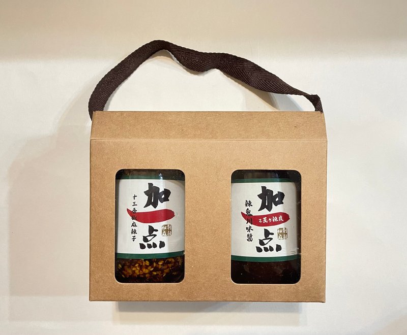 加一点 辣椒酱礼盒 辣鬼川味酱 十三香椒麻辣子 两瓶一盒 - 酱料/调味料 - 玻璃 