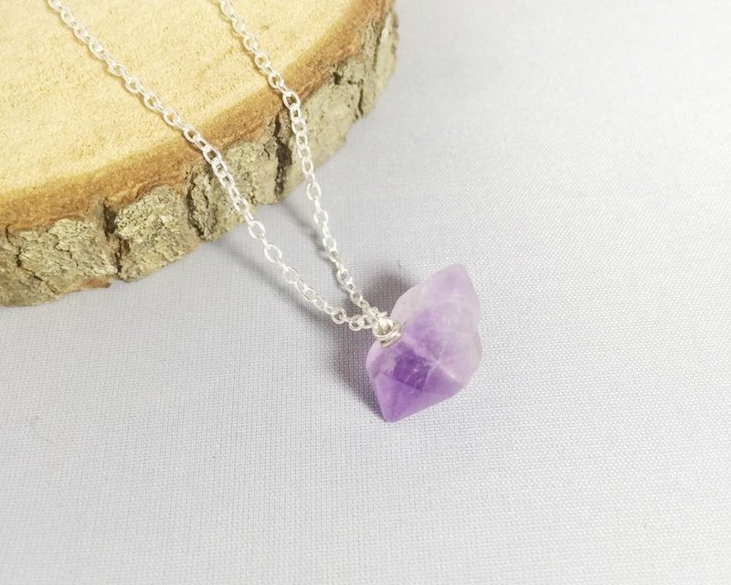 MH纯银原典迷你原矿系列_拾光_紫水晶迷你小原矿 - 项链 - 水晶 紫色