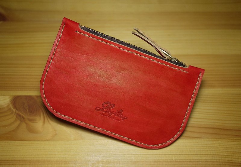 Leather Purse 皮革随身钱包 红色 - 零钱包 - 真皮 红色