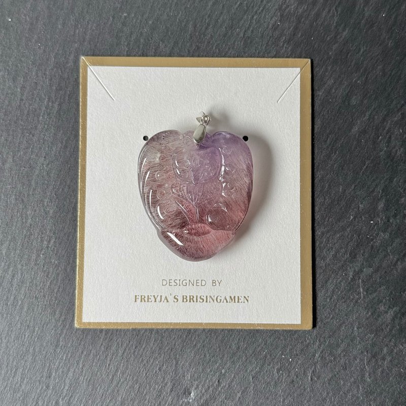 精品紫红超七狐狐吊坠 - 吊饰 - 水晶 多色