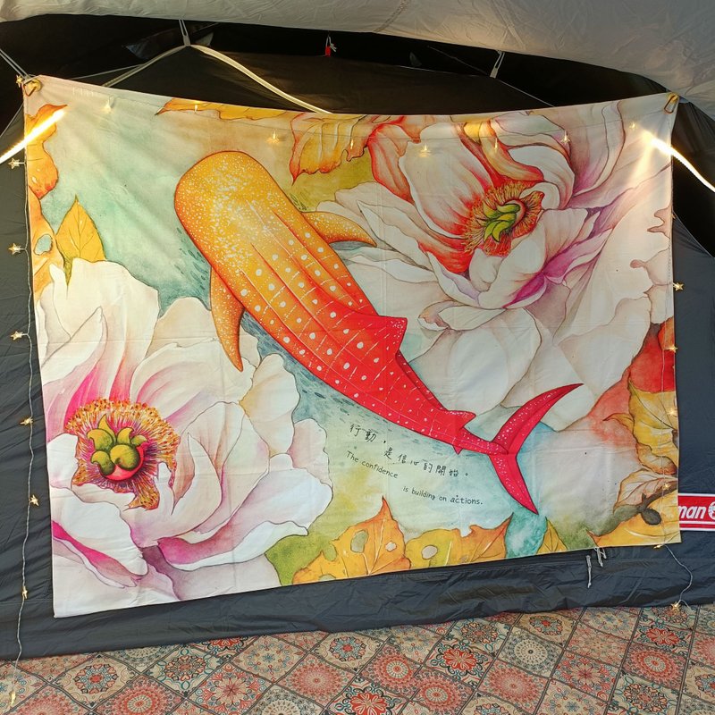 信心的开端-露营装饰挂布 - 露营用品 - 羽绒 橘色