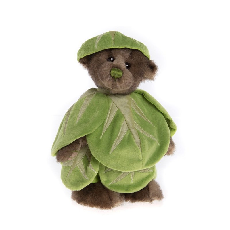 GUSTUS 手工制作精致动物玩偶 Bear 泰迪熊 甘蓝菜 高丽菜装扮熊 - 玩偶/公仔 - 聚酯纤维 绿色