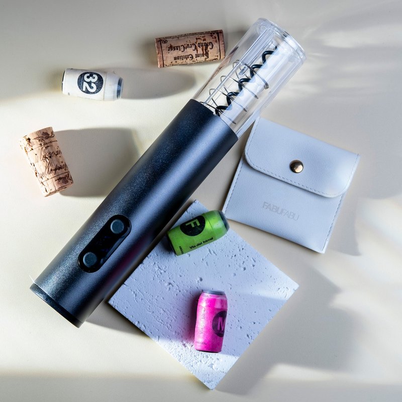 充电式电动葡萄酒开瓶器 - 开瓶器/开罐器 - 塑料 黑色