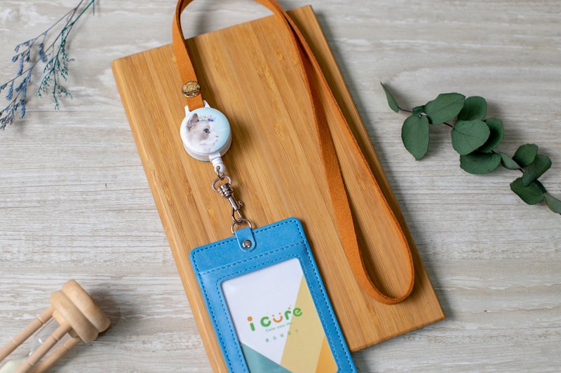 i好戴 伸缩证件套组 -手绘风系列 / 波斯猫_ADH19 - 证件套/卡套 - 其他材质 蓝色