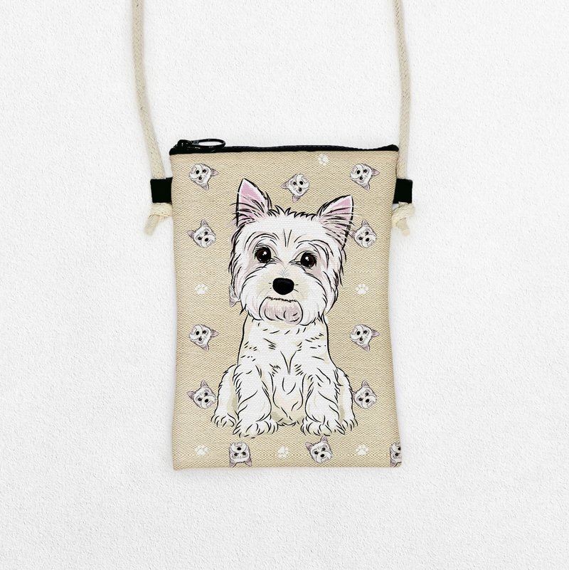 西高地白梗 宠物图样轻旅随身包 手机包 护照包 散步包 - 外出包 - 聚酯纤维 多色