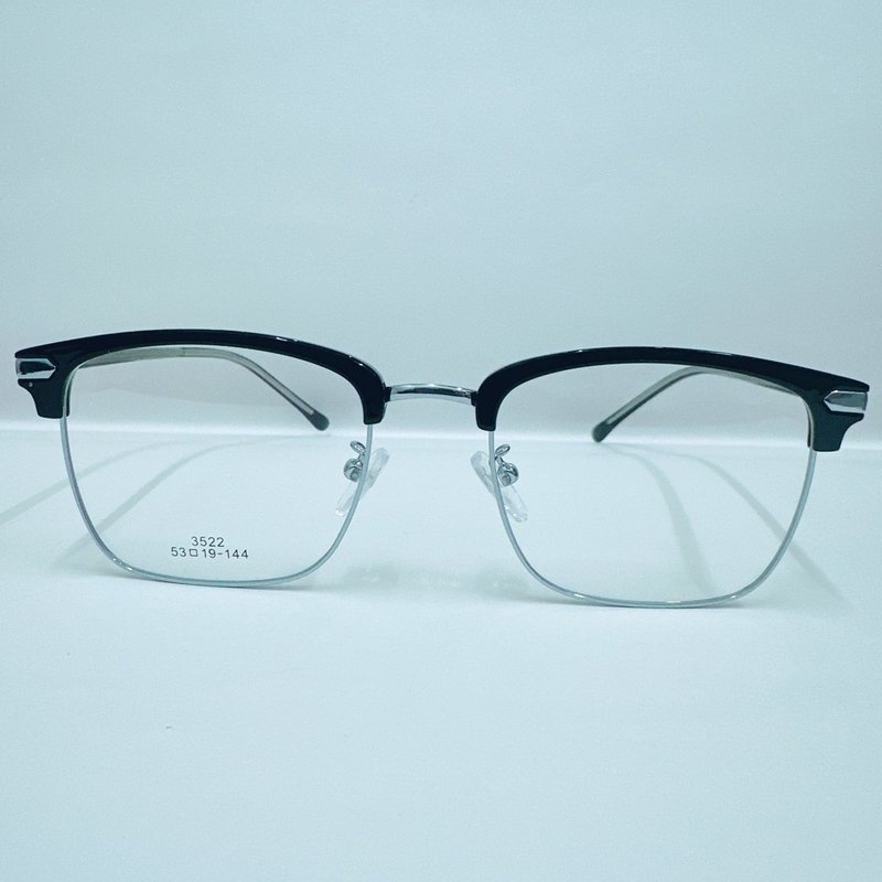 站内最高等级UV420滤蓝光0度眼镜│眉架合金个性修脸系列3522-C02 - 眼镜/眼镜框 - 其他金属 银色