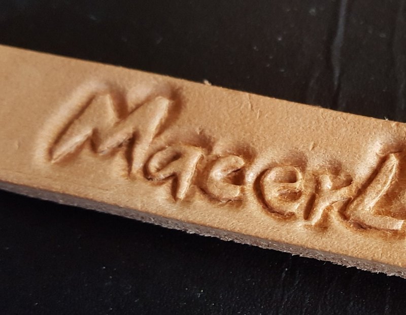 加购 定制刻字或简单图案及两面刻字-纯手雕 - 皮件 - 真皮 橘色