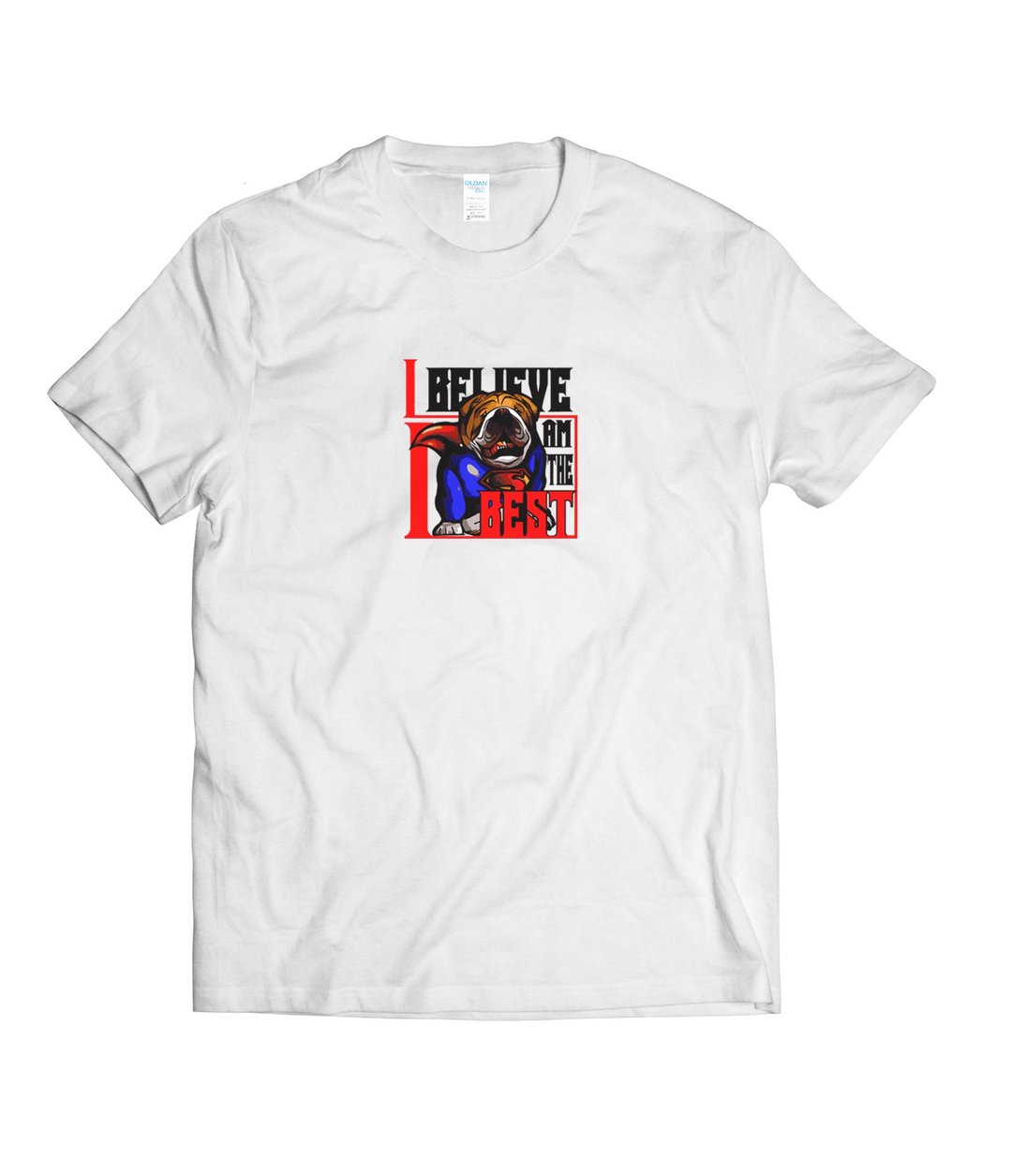 超狗英斗-T-shirt 白/黑/灰/藏青 - 男装上衣/T 恤 - 棉 多色