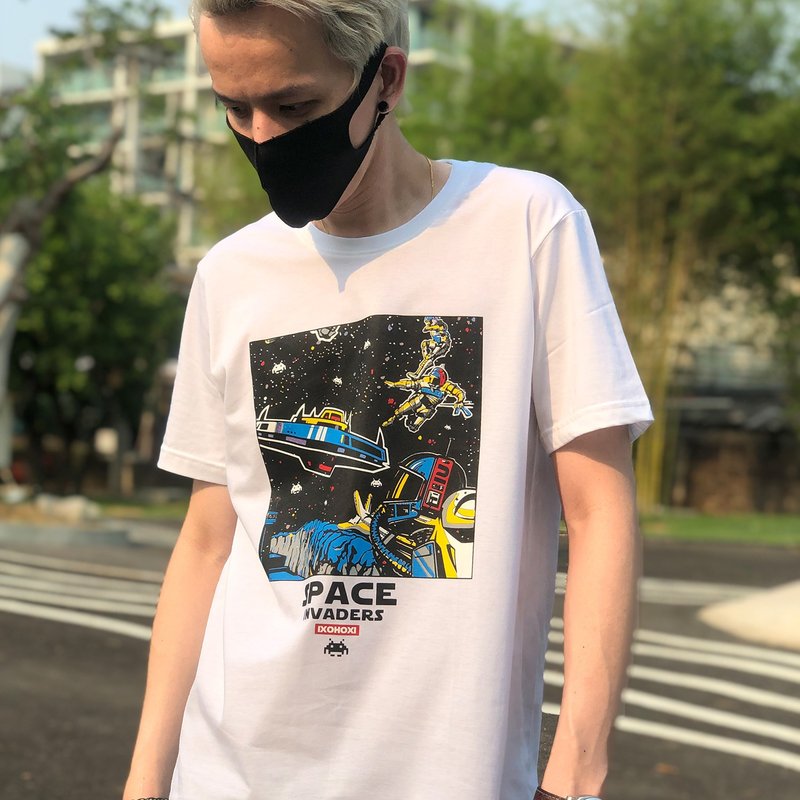 Space illustration T-Shirt Cotton 100% (IA-100) - 男装上衣/T 恤 - 棉．麻 