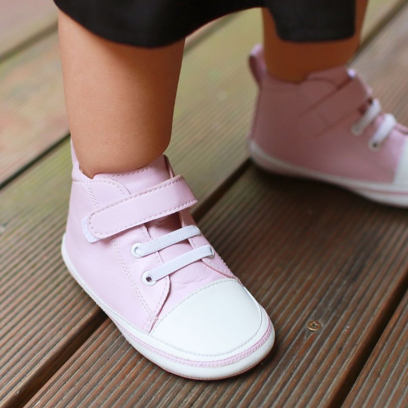 手工童鞋 低筒真皮内里学步鞋 宝宝鞋 台湾制-薰衣草紫 - 童装鞋 - 人造皮革 紫色