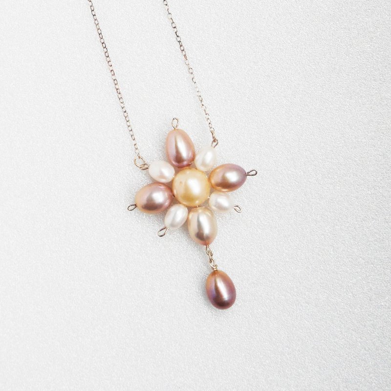 【Rachelle L.宝石系列】紫生 淡水珍珠纯银项链 - 项链 - 宝石 紫色