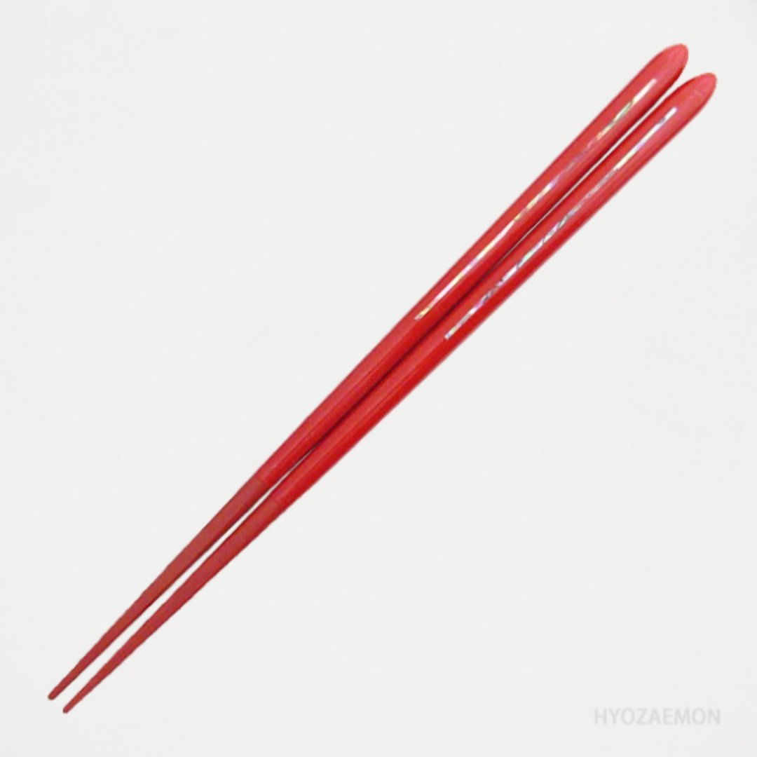 Hyozaemon Chopsticks Cosmic Drops Red/Medium (21.5cm) - 筷子/筷架 - 木头 