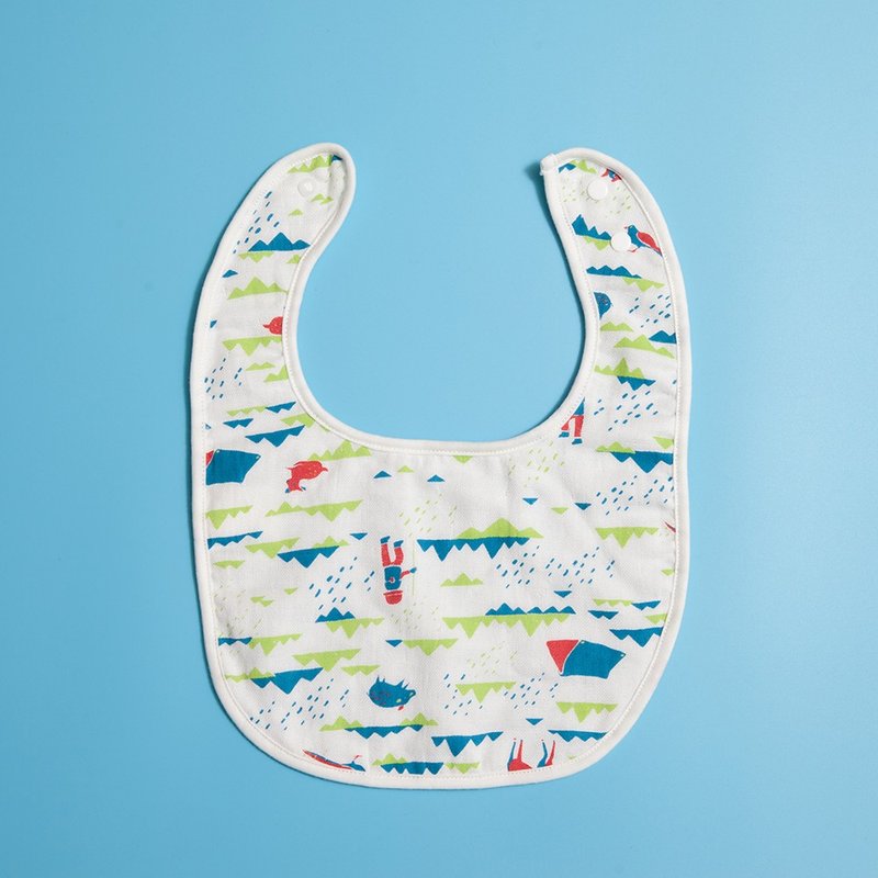 宝宝口水巾/山中健行/活力红蓝 - 围嘴/口水巾 - 棉．麻 蓝色