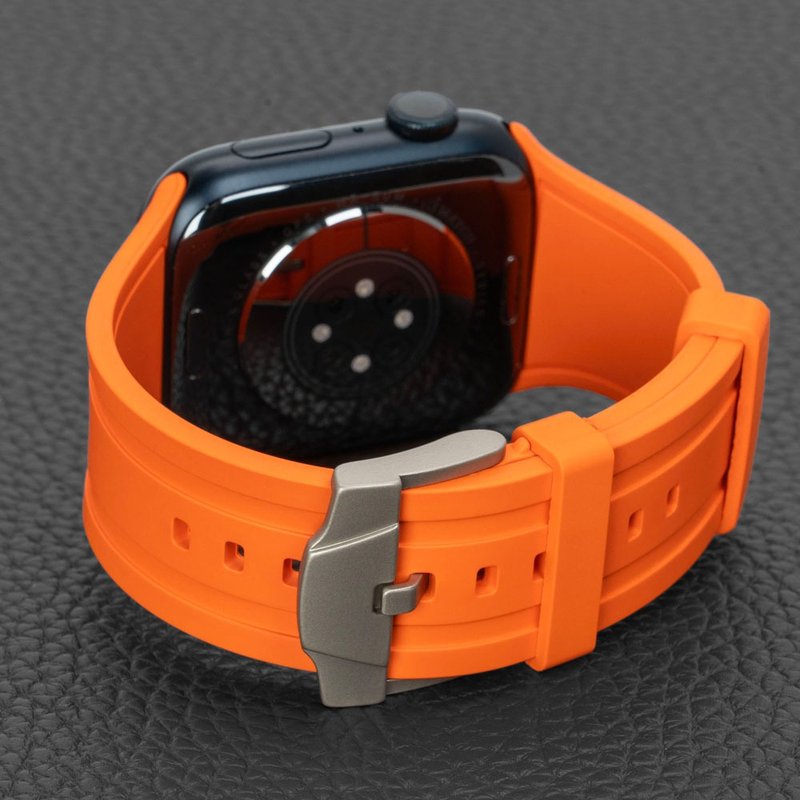 苹果手表 44mm/45mm/46mm/49mm通用表带 橡胶表带+可调节金属扣 - 表带 - 其他材质 多色