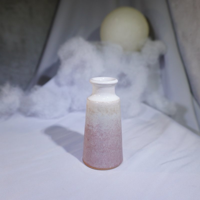 粉紫小高腰花瓶-约8.5CM - 花瓶/陶器 - 陶 多色