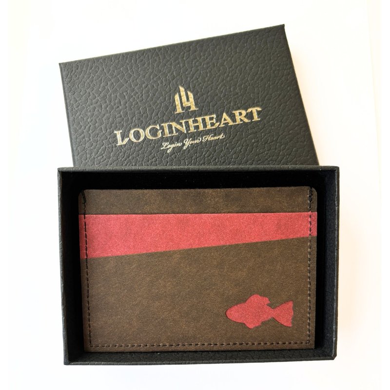 鱼满堂_秋枫咖红 全防护屏蔽感应卡夹 5卡层皆受屏蔽 防盗刷消磁 - 皮夹/钱包 - 环保材料 