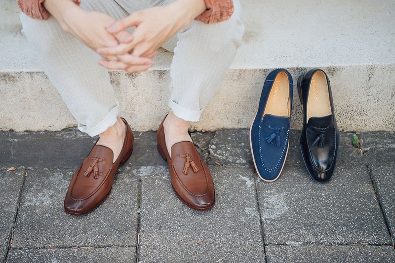 流苏乐福鞋 核桃棕 - 男款牛津鞋/乐福鞋 - 真皮 咖啡色