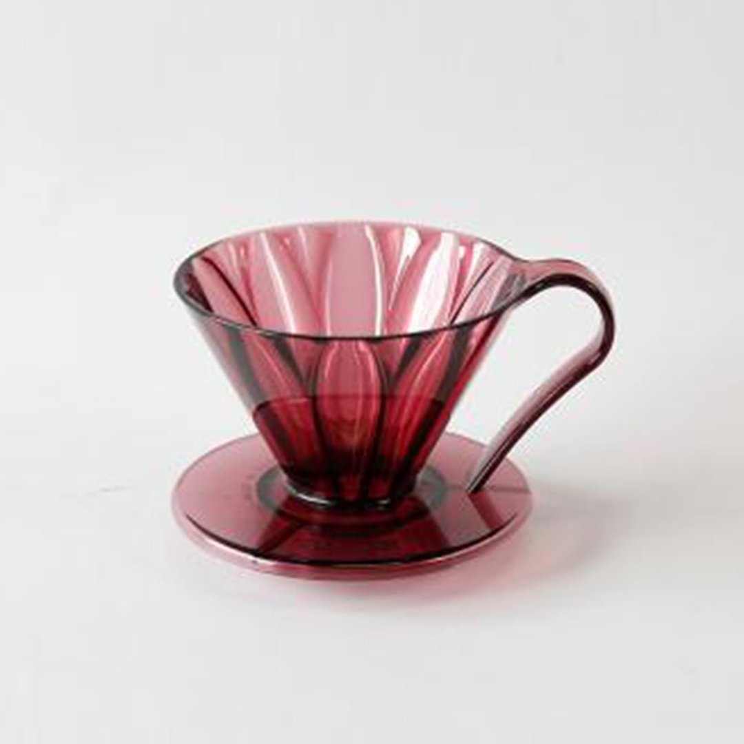 【新品】日本CAFEC Tritan 花瓣滤杯(清澈红)-共两款 - 咖啡壶/周边 - 树脂 红色