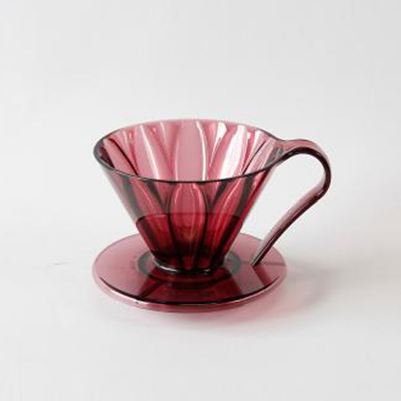 【新品】日本CAFEC Tritan 花瓣滤杯(清澈红)-共两款 - 咖啡壶/周边 - 树脂 红色