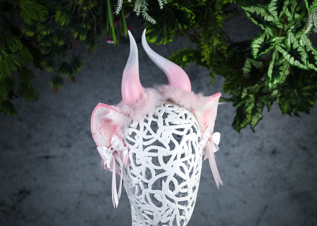Pink Demon Kitten Ears - 发饰 - 其他人造纤维 粉红色