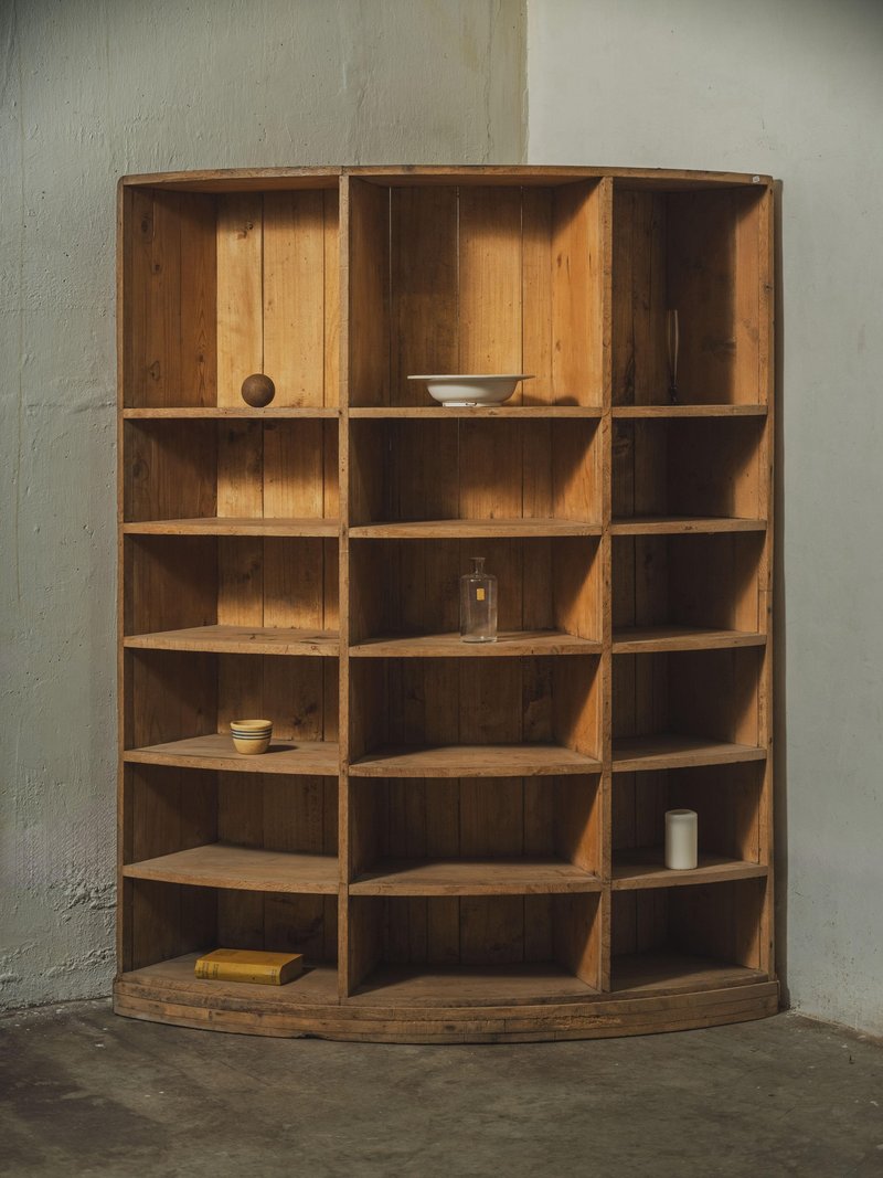 古董高身木制角落展示柜 - 书架/书挡 - 木头 