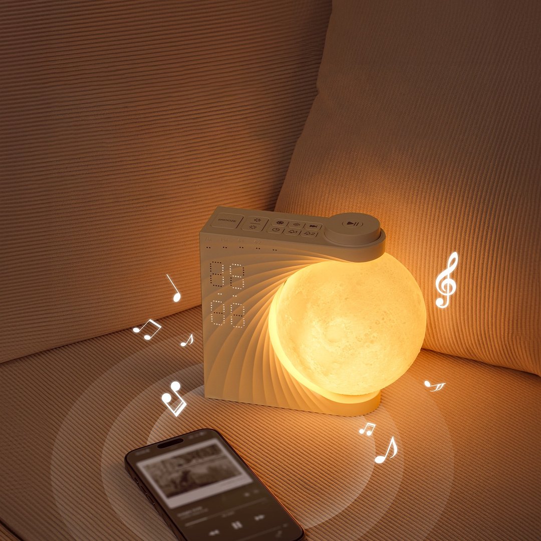 【免运】几光月球灯白噪音音箱蓝牙音响睡眠新婚实用小众创意生日 - 灯具/灯饰 - 其他材质 