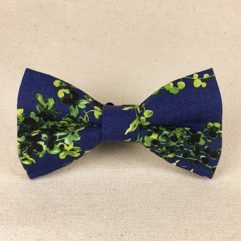 Mr.Tie 手工缝制领结 Hand Made Bow Tie 编号156 - 领带/领带夹 - 棉．麻 蓝色