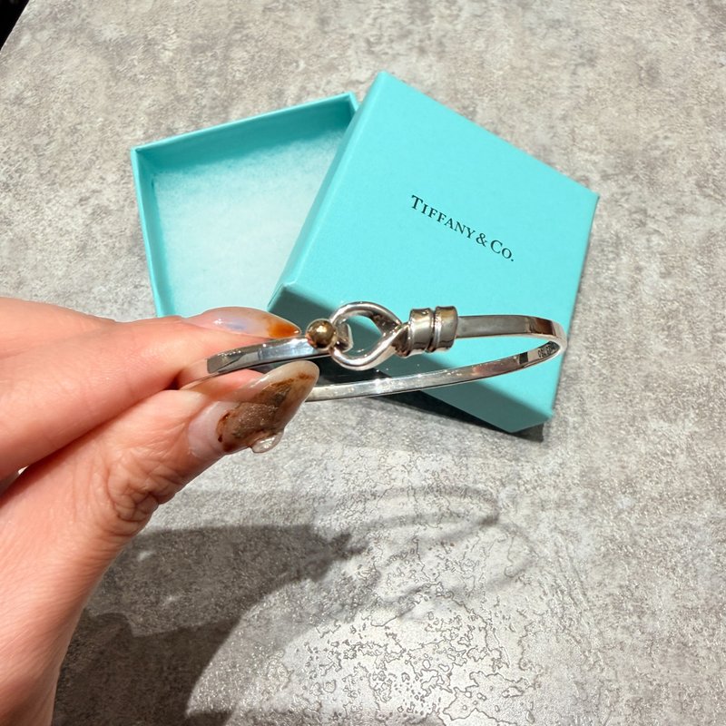 【日本中古】Vintage Tiffany & Co. 绳结手鈪 - 925纯银18K金 - 手链/手环 - 其他金属 银色