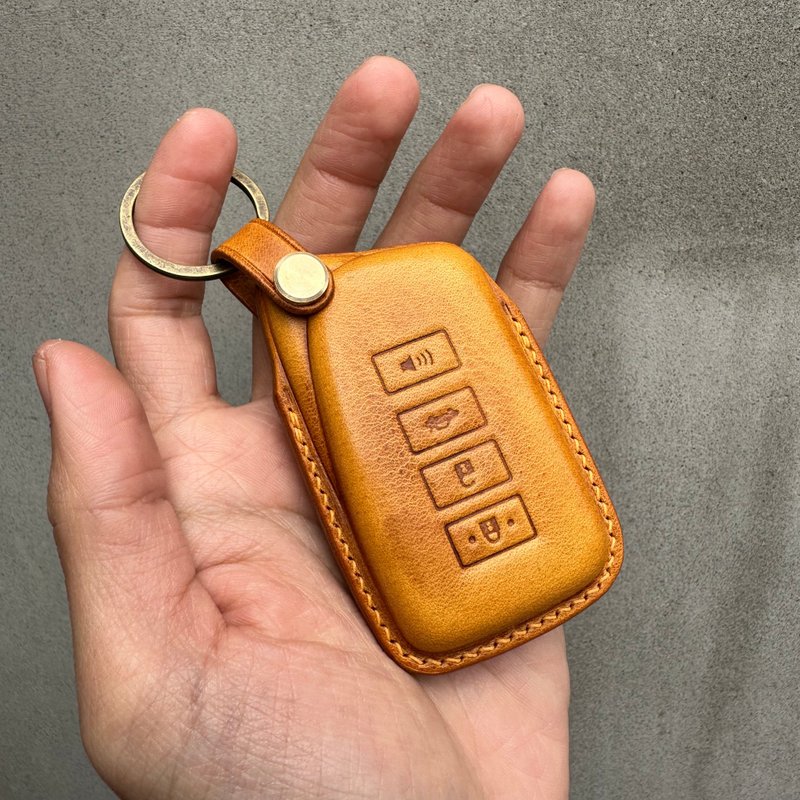 凌志 磨砂油蜡 钥匙皮套 Lexus NX RX UX IS300 ES IS LM LS UX - 钥匙链/钥匙包 - 真皮 咖啡色