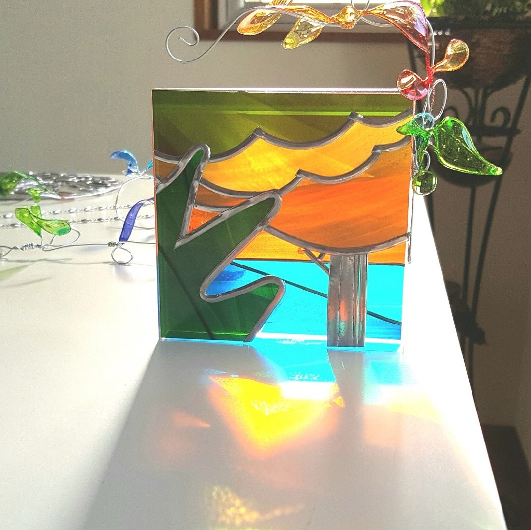 Healing Art made with Glass art Ryukyu Island1 - 摆饰 - 压克力 多色
