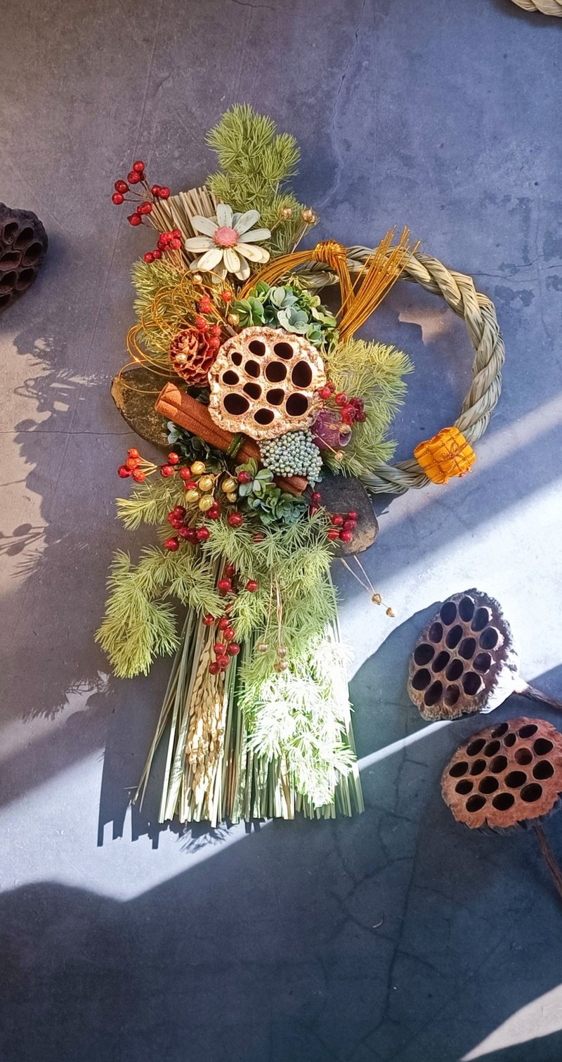 迎春祈福注连绳挂饰 春节莲蓬水引线注连绳开幕志庆新居落成现货 - 摆饰 - 植物．花 多色