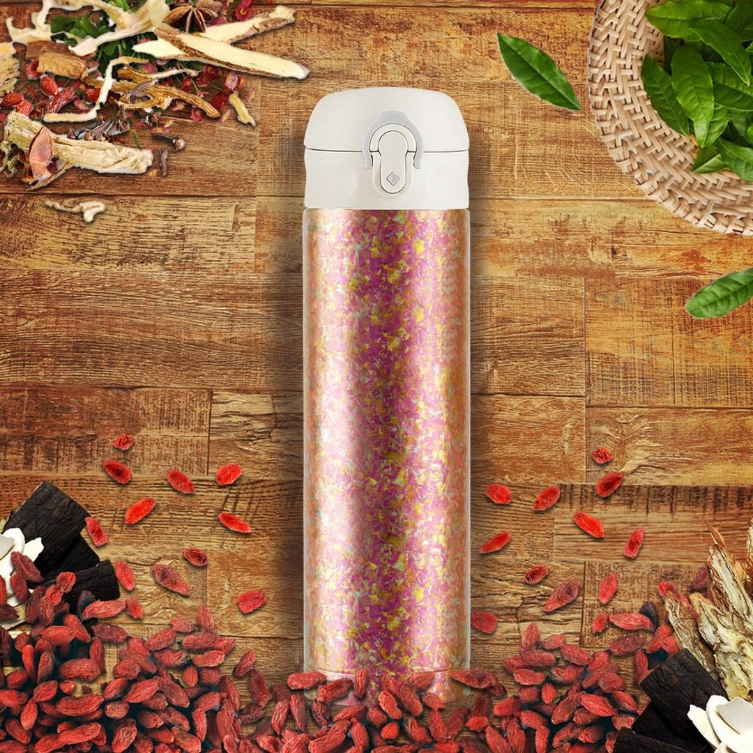 Ti-living 纯钛抗菌真空保温-养身泡茶杯-450ml-珊瑚粉 - 保温瓶/保温杯 - 其他金属 粉红色
