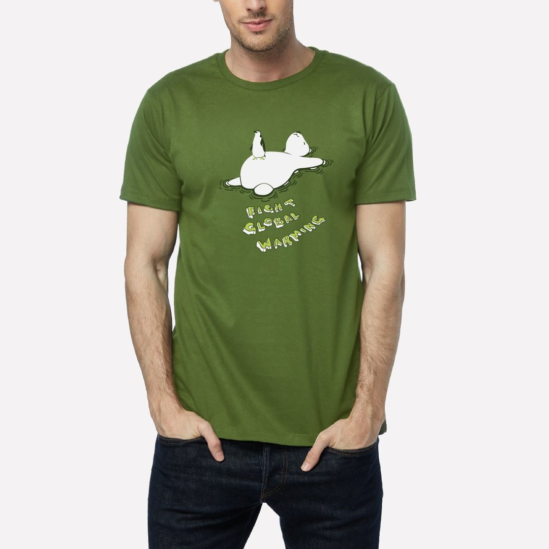 T-shirt Unisex Adult - Fight Global Warming | 4 Colours - 男装上衣/T 恤 - 棉 多色