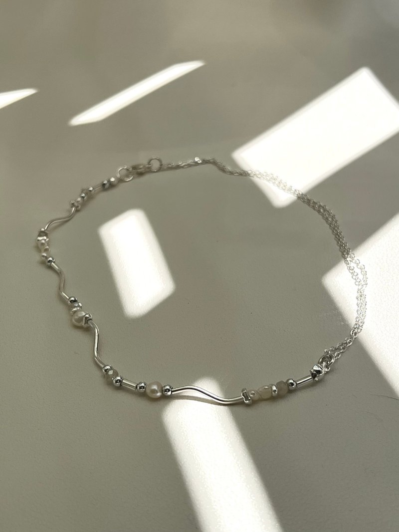 半半珠链 - 项链 - 铜/黄铜 灰色