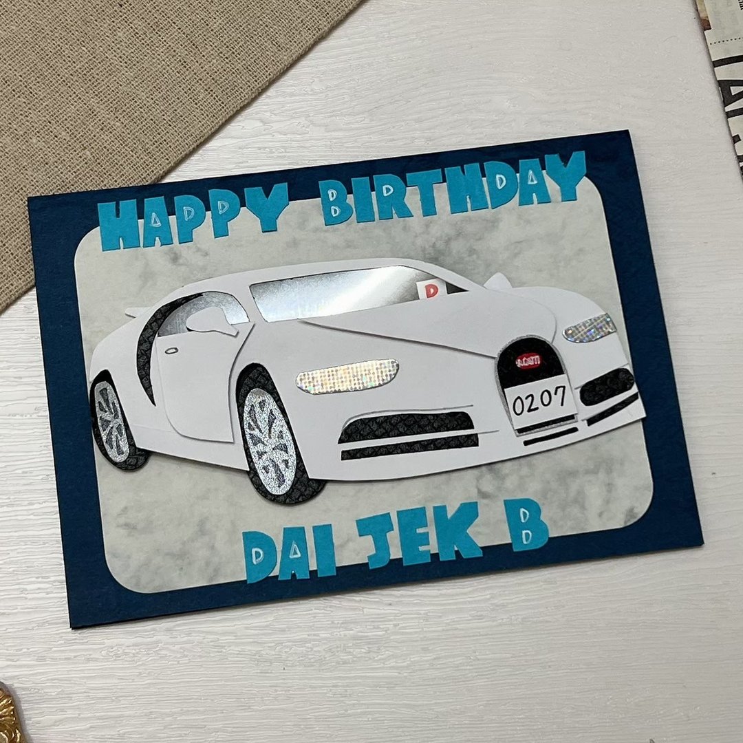 【客製手工卡片】汽車機車檔車生日情人節卡片情侶禮物週年紀念 - 卡片/明信片 - 纸 多色