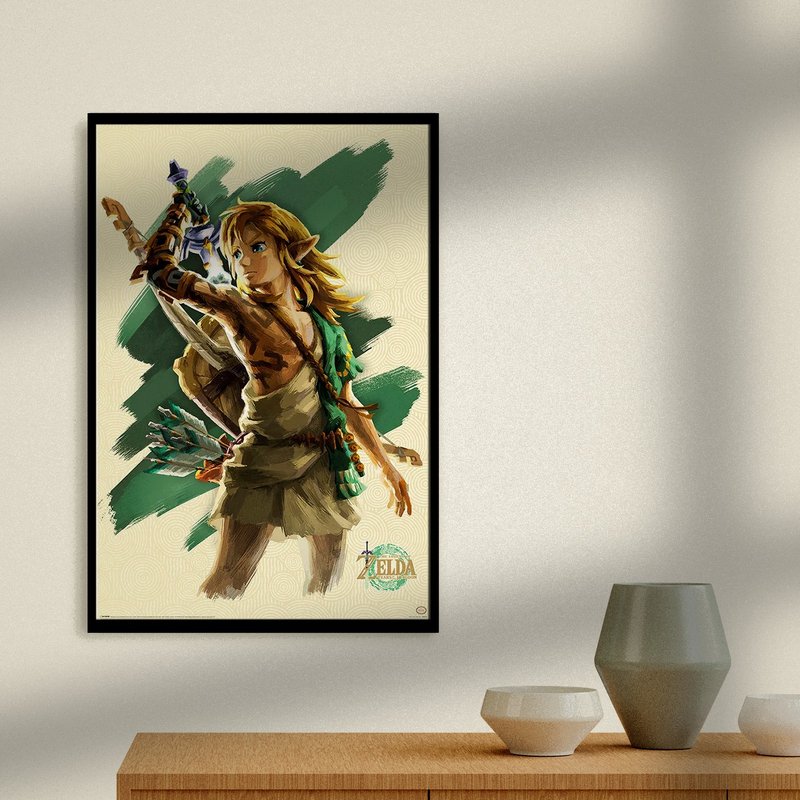 【任天堂】萨尔达传说:王国之泪水彩画林克海报 - 海报/装饰画/版画 - 纸 多色