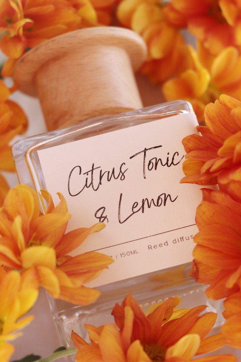 【柑橘苏打与柠檬 Citrus Tonic & Lemon】藤枝香薰 150ML - 香薰/精油/线香 - 其他材质 