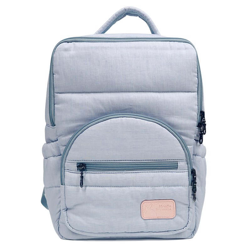 【A4书本/笔电皆可放/附胸扣】小豆腐-恬静丹宁蓝 - 妈妈包 - 聚酯纤维 透明