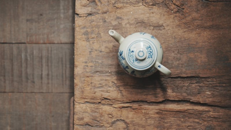 【 伍中珍藏 】和风青花瓷壶 - 茶具/茶杯 - 瓷 