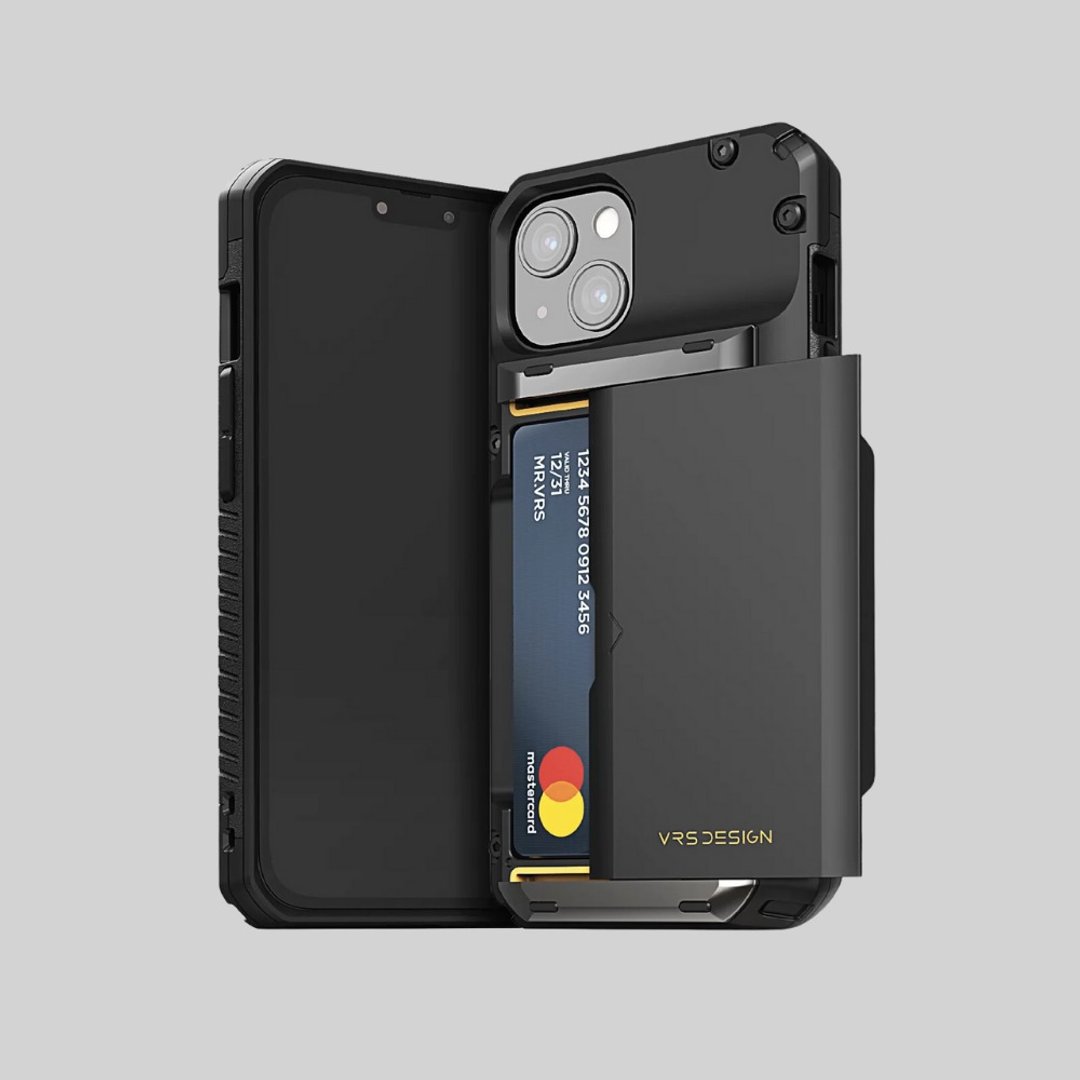 VRS Design | iPhone 13 Damda G-Pro插卡手机壳-黑 - 手机壳/手机套 - 其他金属 黑色