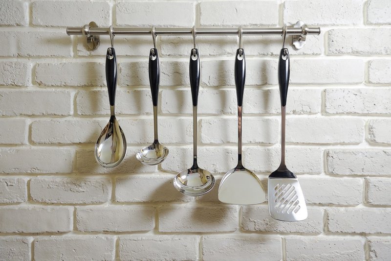 【Buffalo 牛头牌】 食字柄五金系列 - 汤勺/锅铲 - 不锈钢 银色