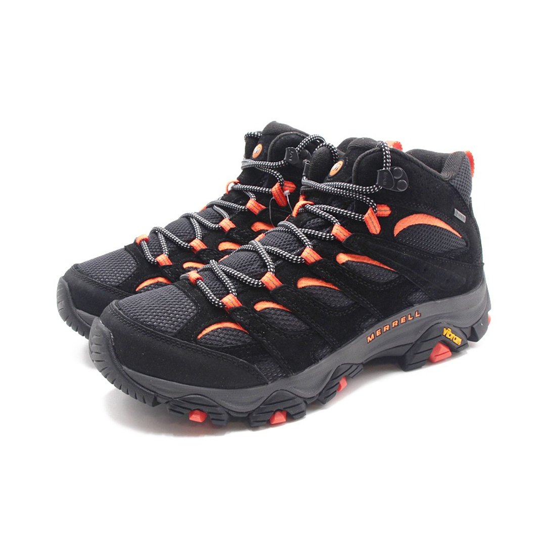 MERRELL MOAB 3 MID GORE-TEX防水登山中筒鞋 男鞋-黑橘 - 男款运动鞋/球鞋 - 防水材质 