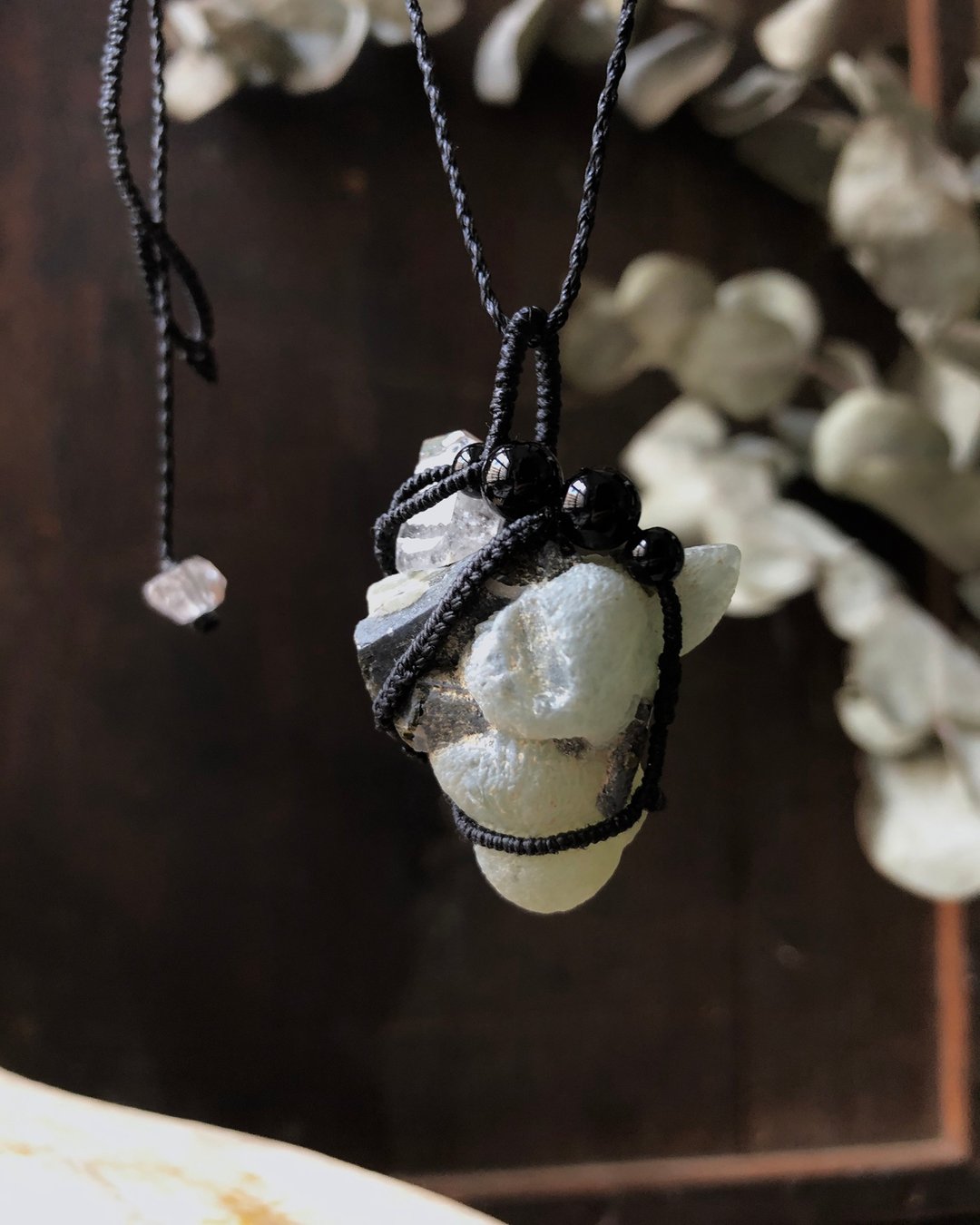 葡萄石+绿帘石编识颈链 Prehnite + Epidote Necklace-Alien - 项链 - 水晶 绿色