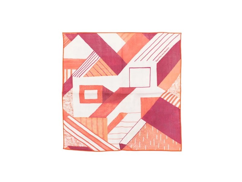 藏一隅   北美馆手帕   橘红 - 手帕/方巾 - 棉．麻 红色