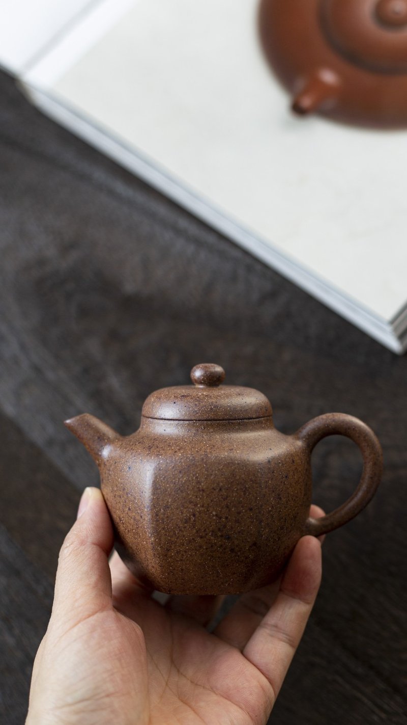 紫砂壶云逸 特高温 180cc 原矿紫泥特高温窑变 老味十足 气孔延展 - 茶具/茶杯 - 陶 灰色