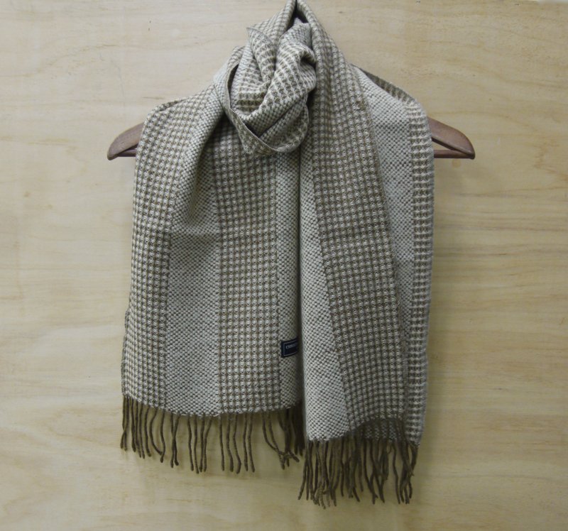 FOAK古着 Christian Aujard土黄编织围巾 - 丝巾 - 羊毛 金色