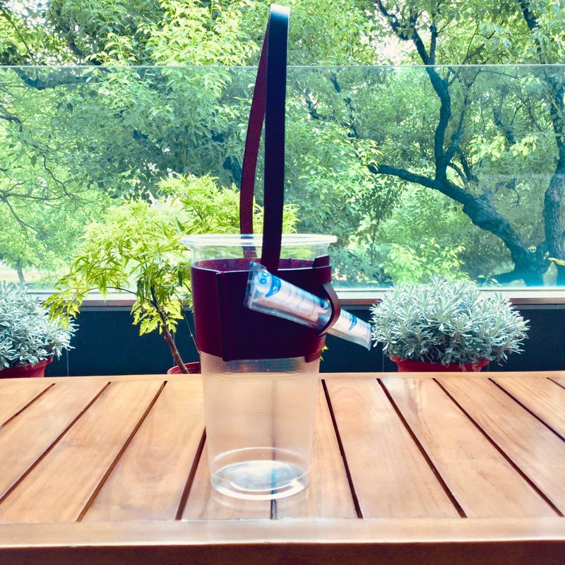 夏出清 isni 饮料/咖啡 环保提袋/防烫杯套 - 手提包/手提袋 - 真皮 多色