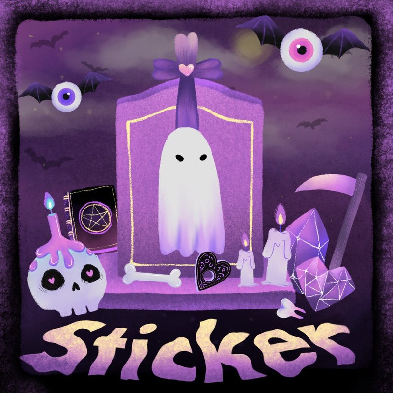 Digital Sticker and Memo (halloween) - 电脑手机桌布/贴图/App 图示 - 其他材质 